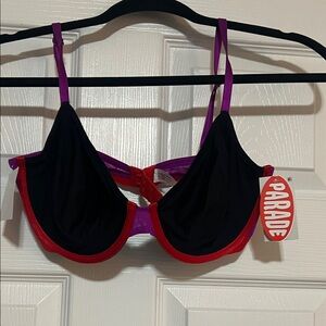 Parade  Black and Red Bra